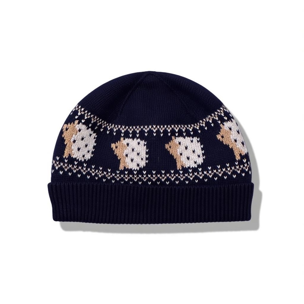 NWT Janie and Jack Baby Boy Navy Cotton Knit Hat Fully Lined Classic Preppy